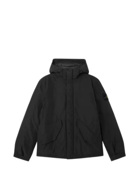 Stone Island logo-patch hooded jacket