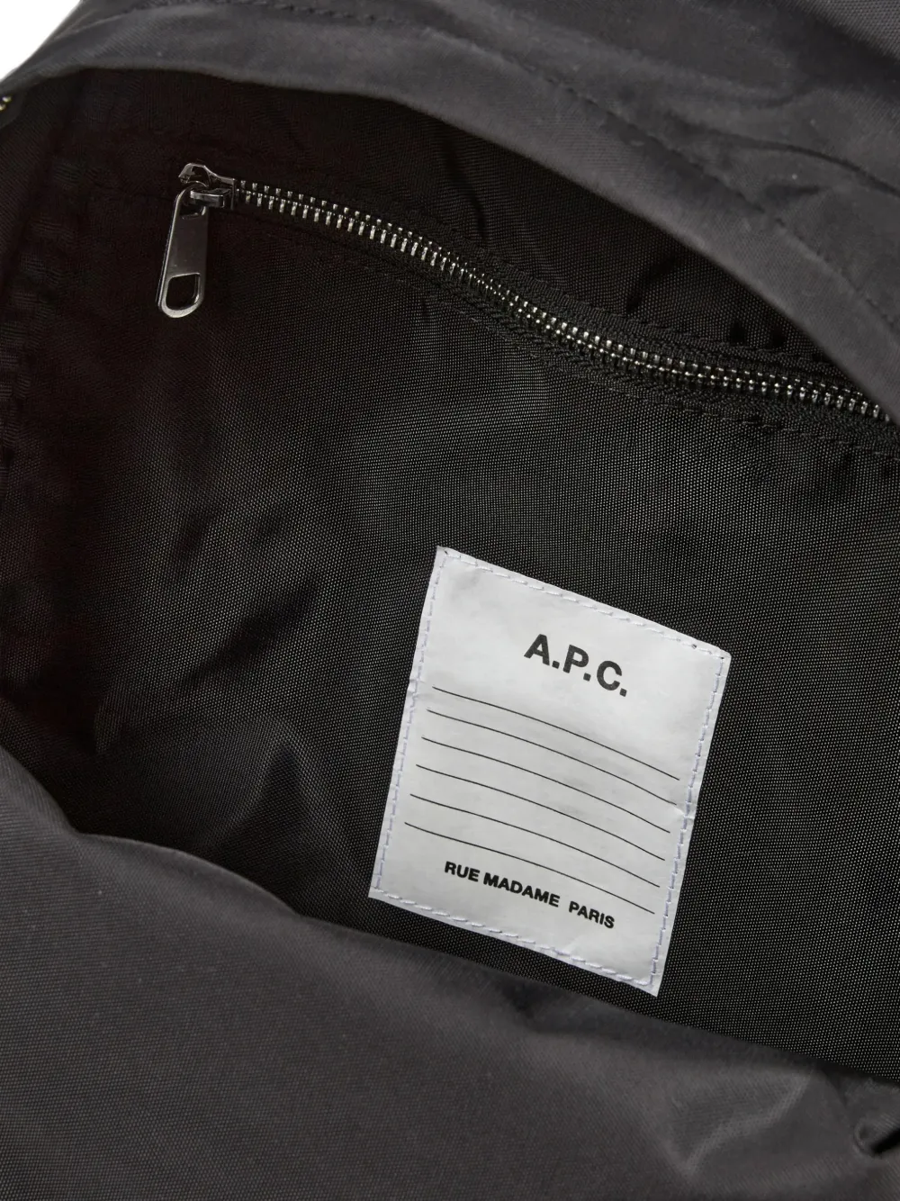 A.P.C. Rugzak met logo-print en rits Zwart