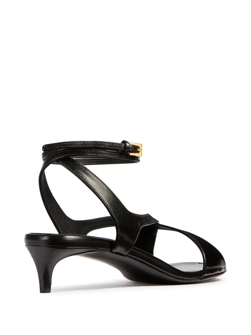 KHAITE Liria kitten heel sandals Zwart