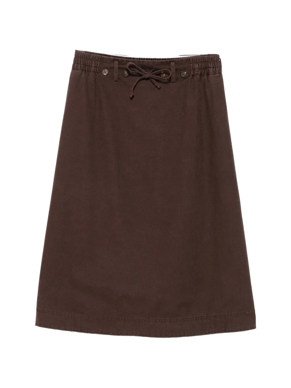 Golden Goose cotton twill midi skirt
