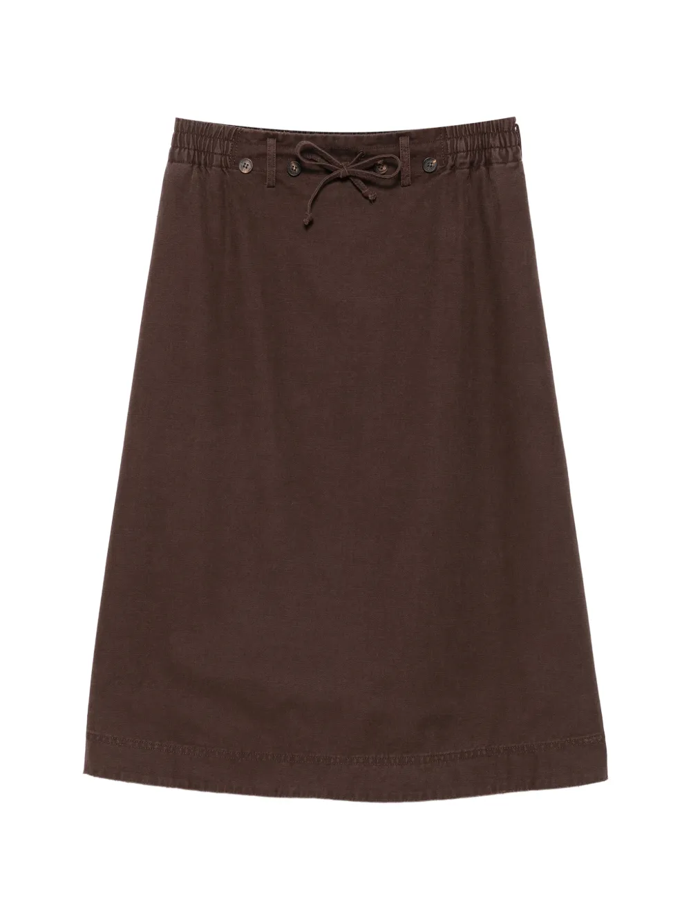 Golden Goose cotton twill midi skirt