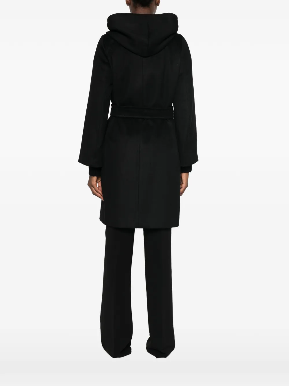 Max Mara Mantel met ceintuur Zwart