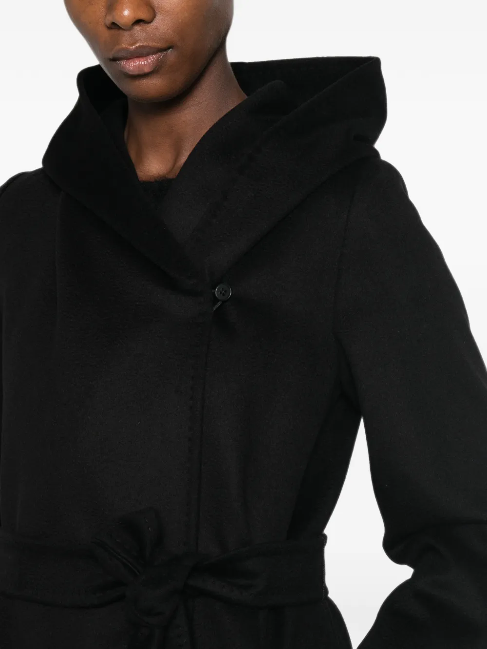 Max Mara Mantel met ceintuur Zwart
