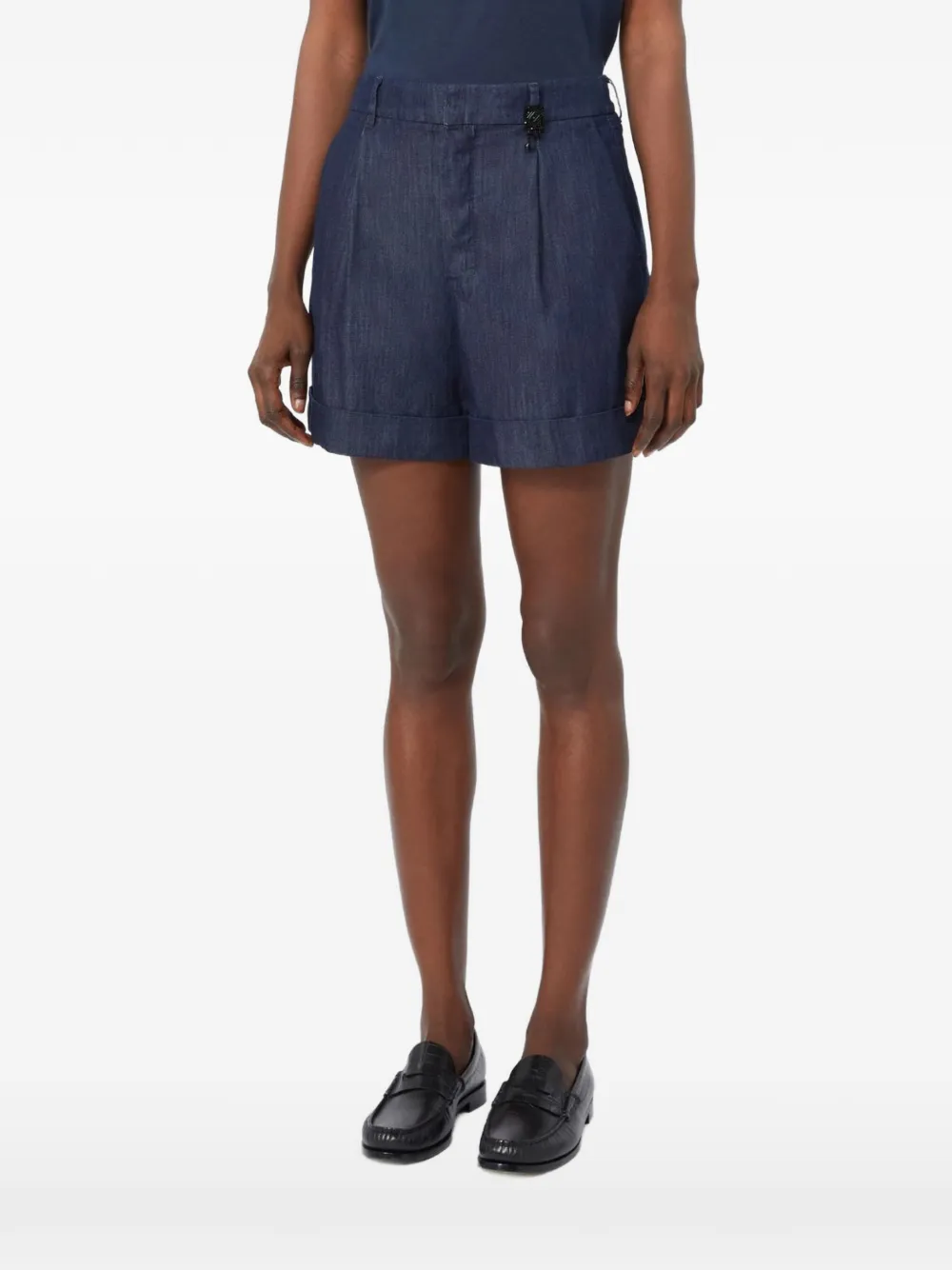 Max Mara cotton denim shorts - midnightblue - Blau