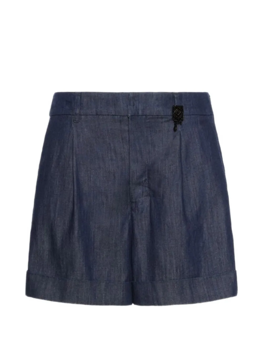 Max Mara katoenen denim shorts Midnight Blue Blauw