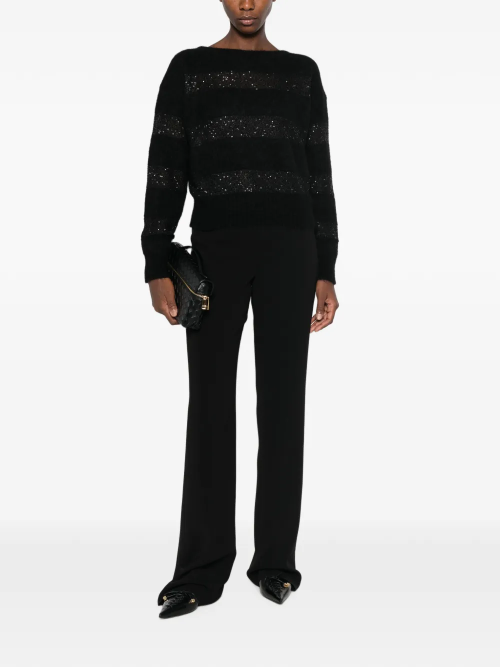 Max Mara concealed-fastening trousers Zwart