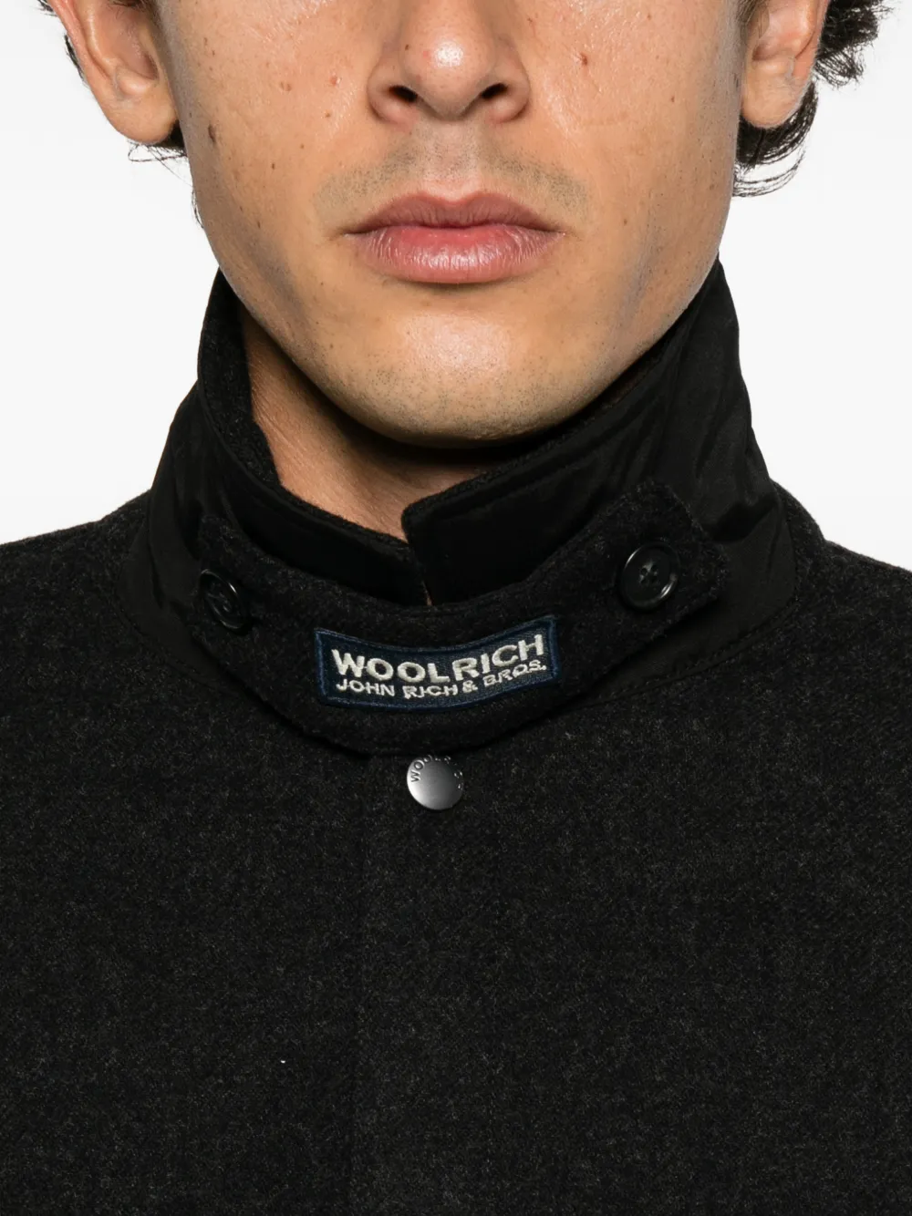 Woolrich button-up jacket Zwart
