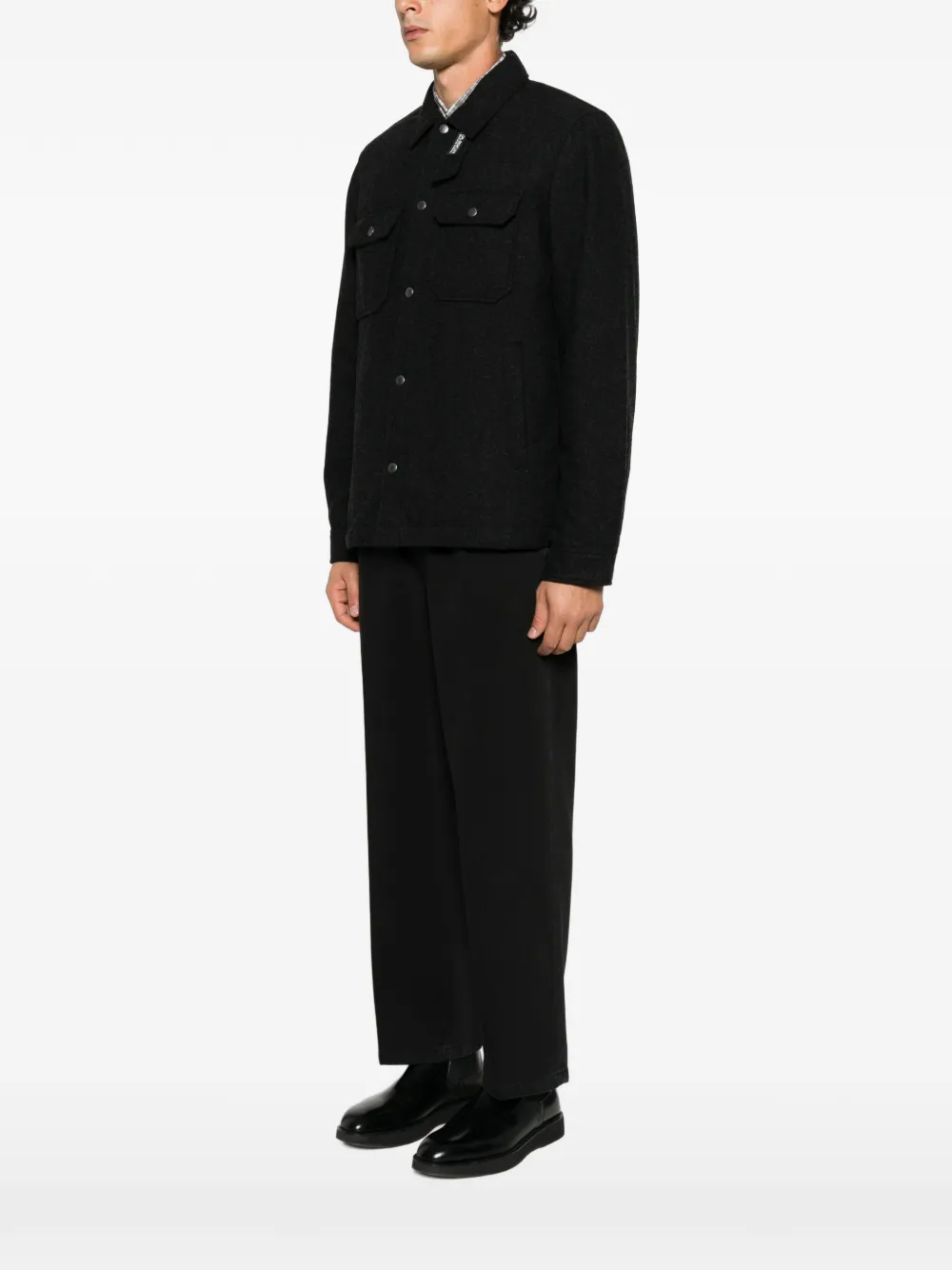 Woolrich button-up jacket Zwart