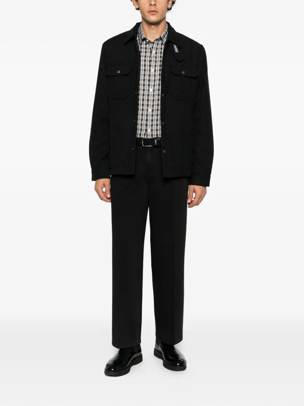 Woolrich button-up jacket Zwart
