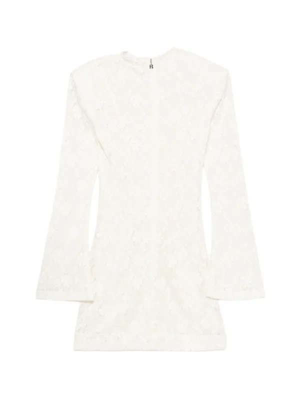 rotate lace mini dress ROTATE Birger Christensen Recycled Pliss-lace Mini Dress - Women - Ivory Dresses
