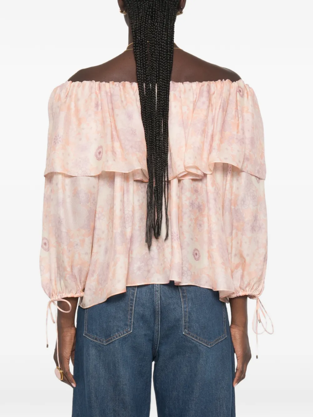 Chloé Off-shoulder blouse Roze