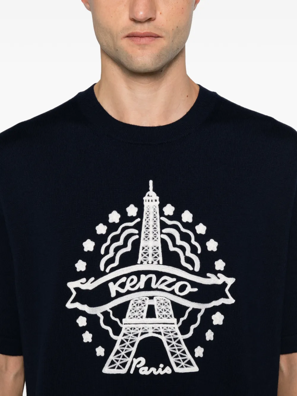 Kenzo T-shirt met Eiffeltoren Blauw