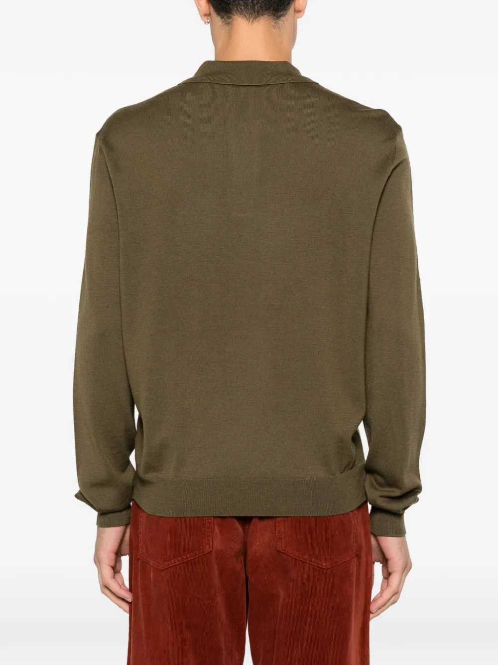 A.P.C. Poloshirt met lange mouwen Groen