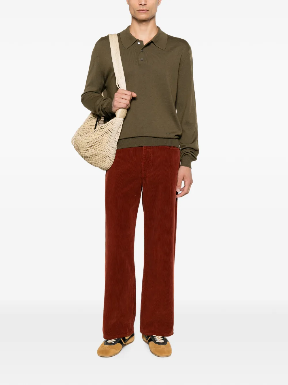 A.P.C. Poloshirt met lange mouwen Groen