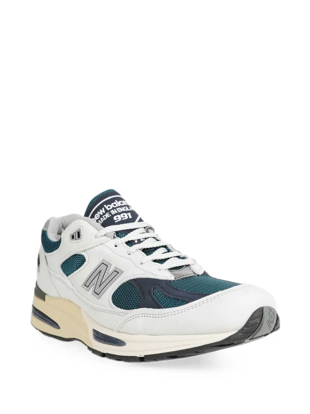 New Balance Made in UK 991v2 panelled leather sneakers Wit