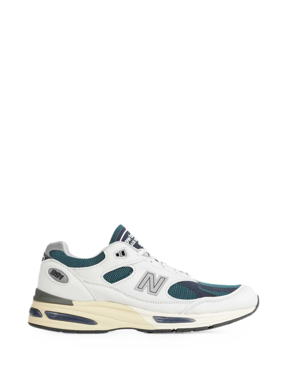 New Balance Made in UK 991v2 panelled leather sneakers - Bianco