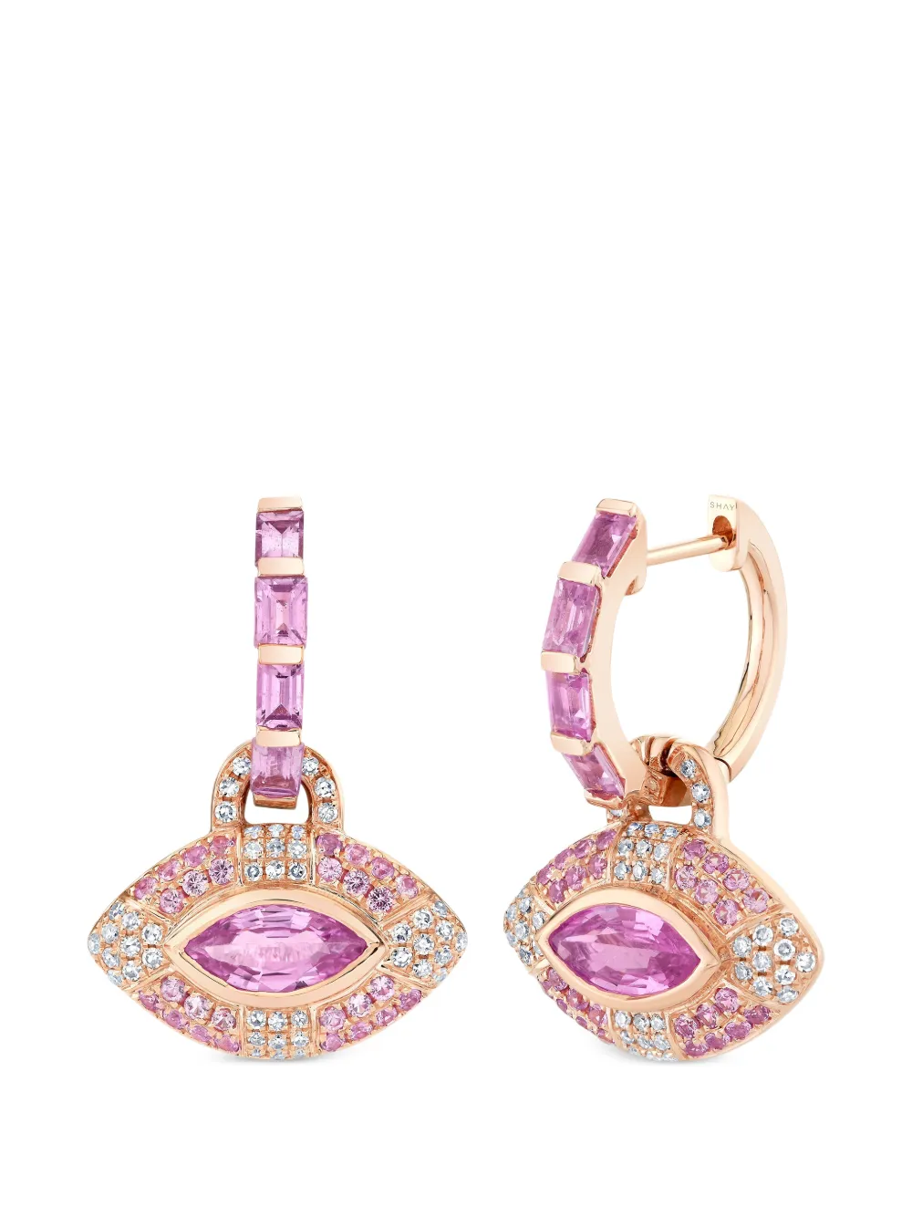 SHAY sapphire and diamond hoop earrings - Rosa