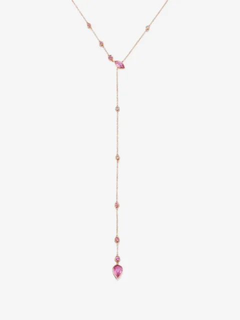 SHAY pink sapphire and diamond lariat necklace