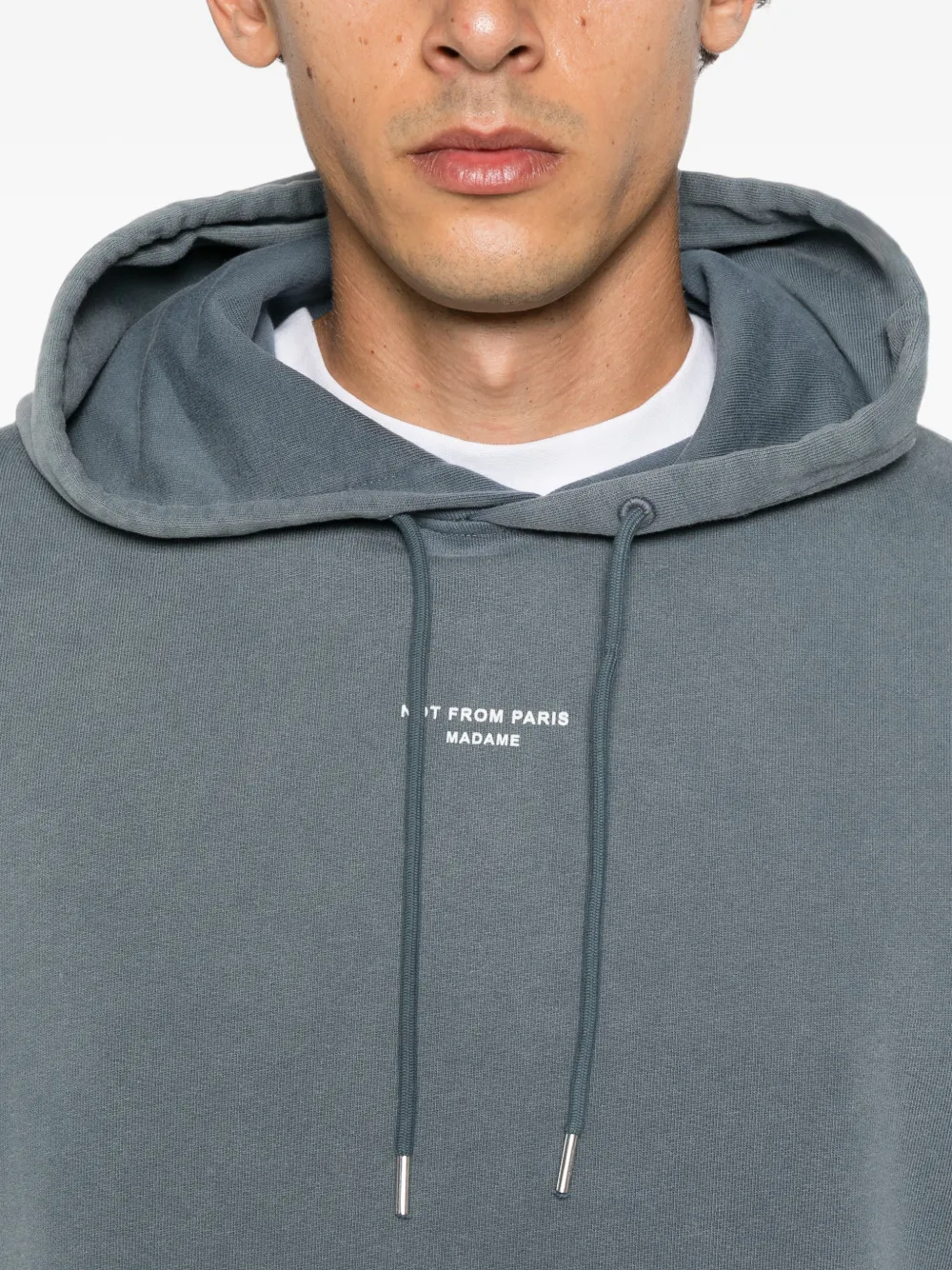 Drôle De Monsieur Hoodie met tekst Blauw