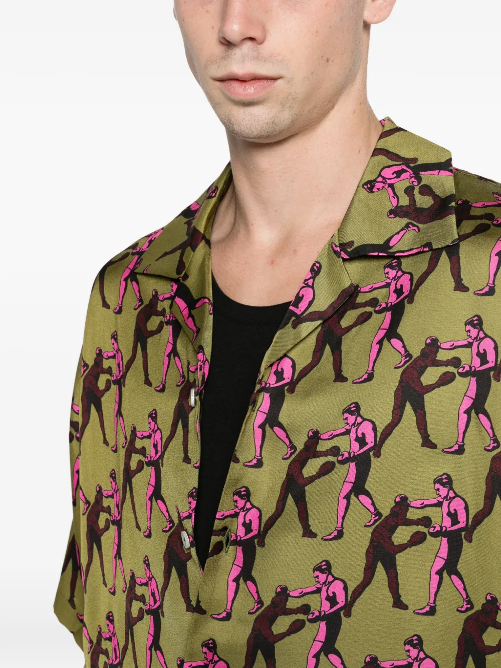 Drôle De Monsieur Notcha short sleeve shirt boxers print Groen