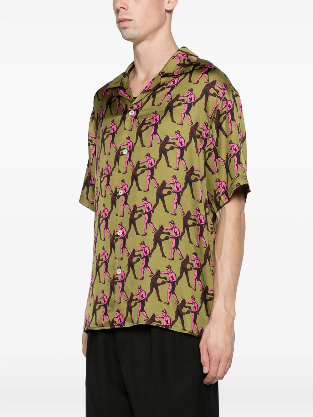 Drôle De Monsieur Notcha short sleeve shirt boxers print Groen