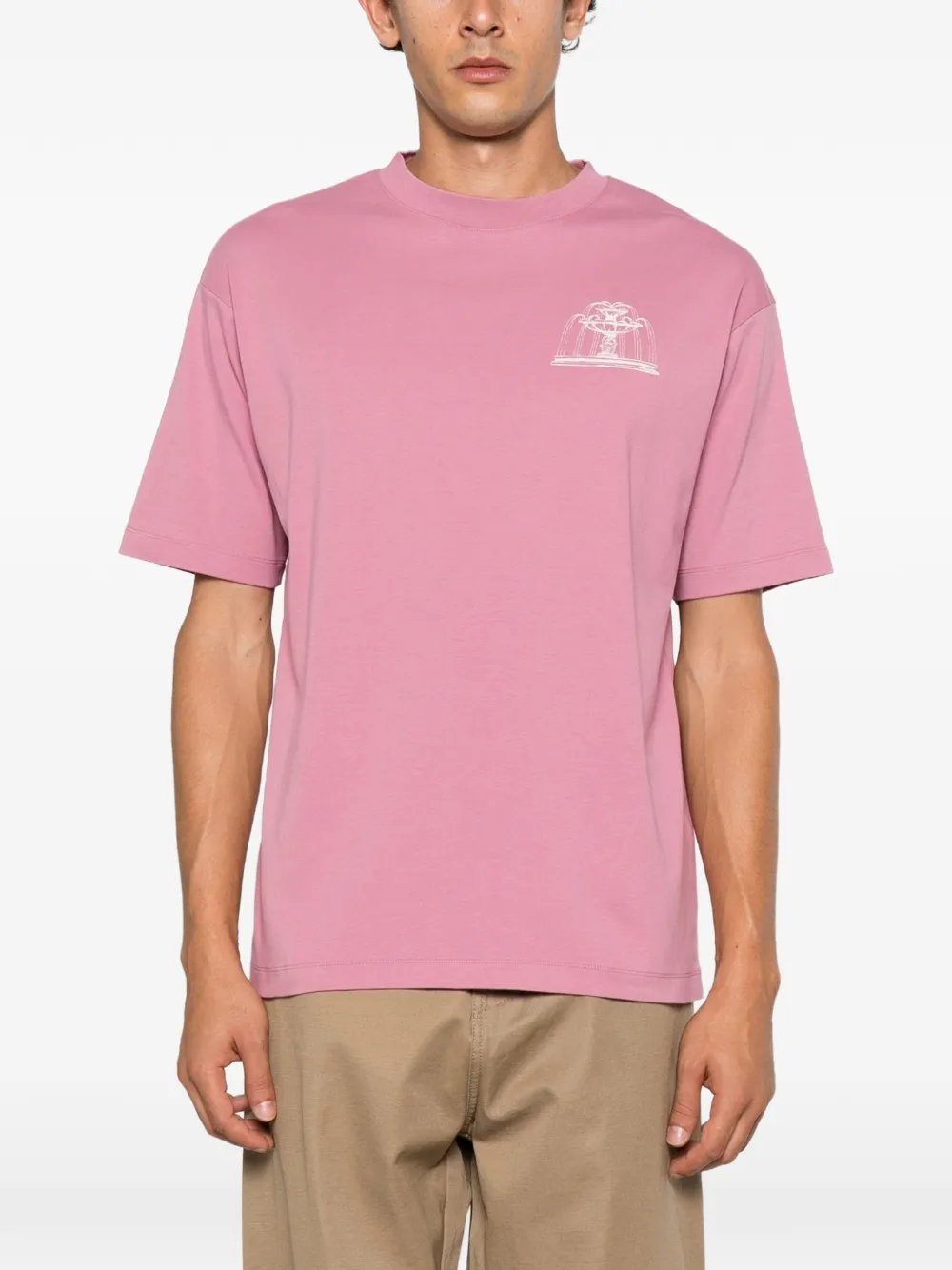 Drôle De Monsieur T-shirt met fontein-print Roze