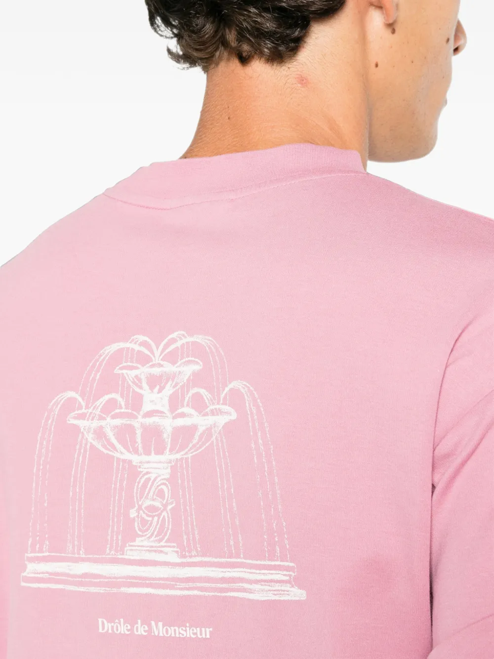 Drôle De Monsieur T-shirt met fontein-print Roze