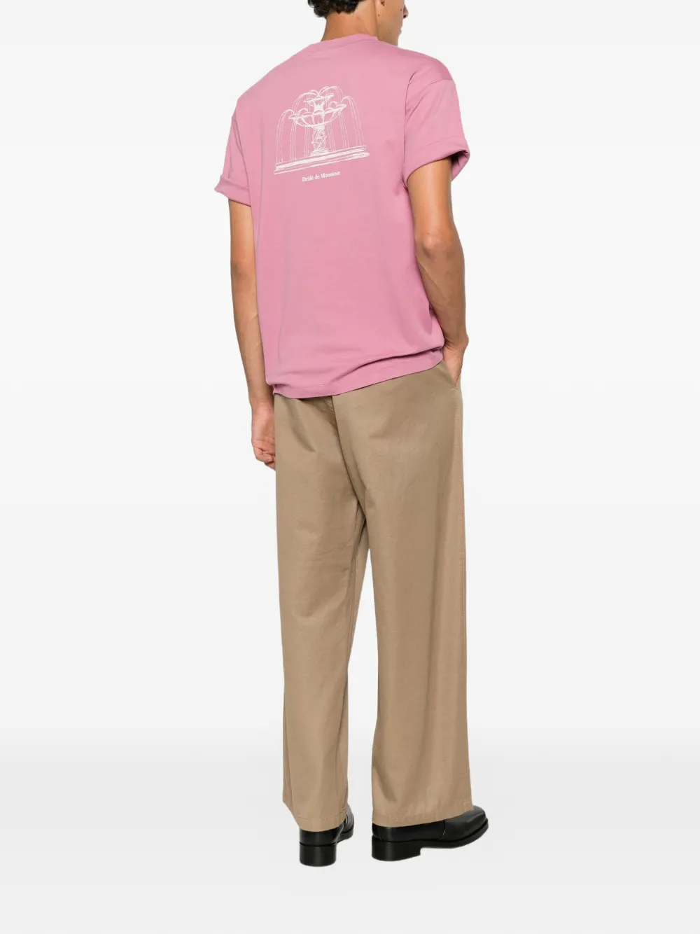 Drôle De Monsieur T-shirt met fontein-print Roze