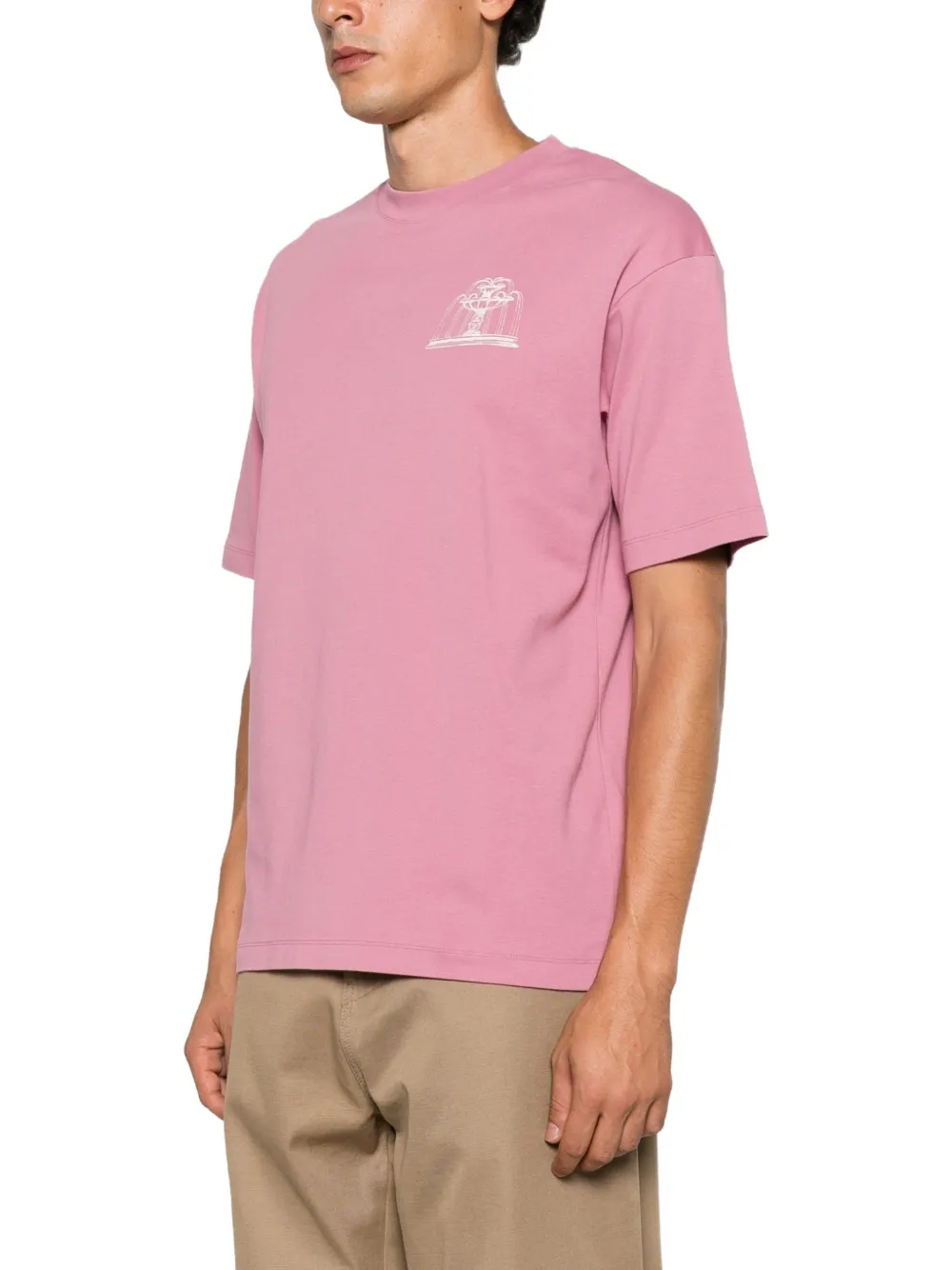 Drôle De Monsieur T-shirt met fontein-print Roze