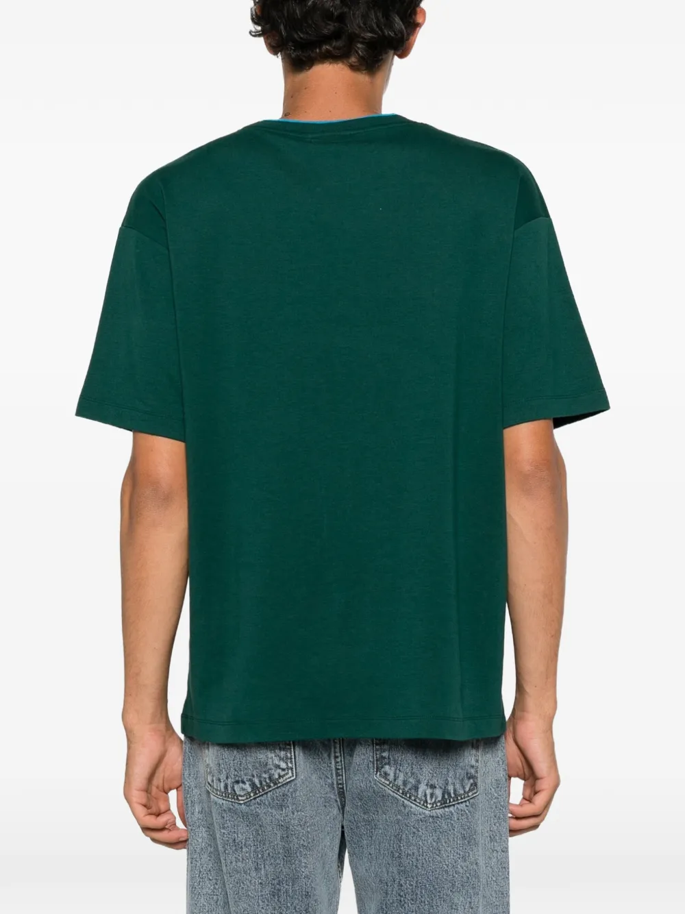 Drôle De Monsieur Drôle Belissima logo-embroidered T-shirt Groen
