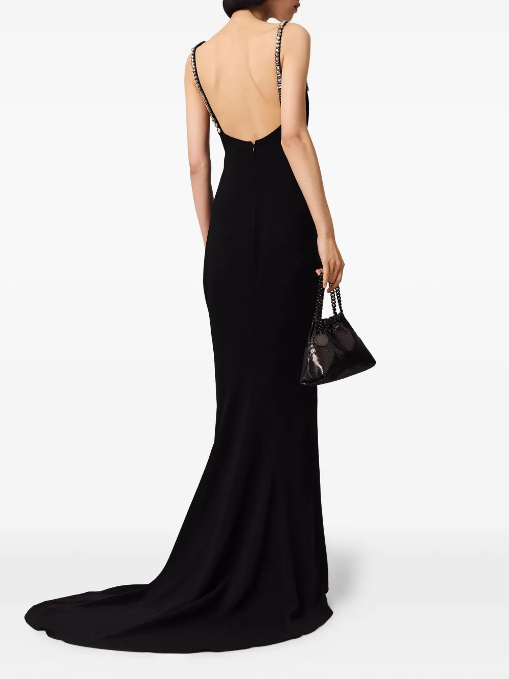 Stella McCartney Maxi-jurk verfraaid met kristallen Zwart