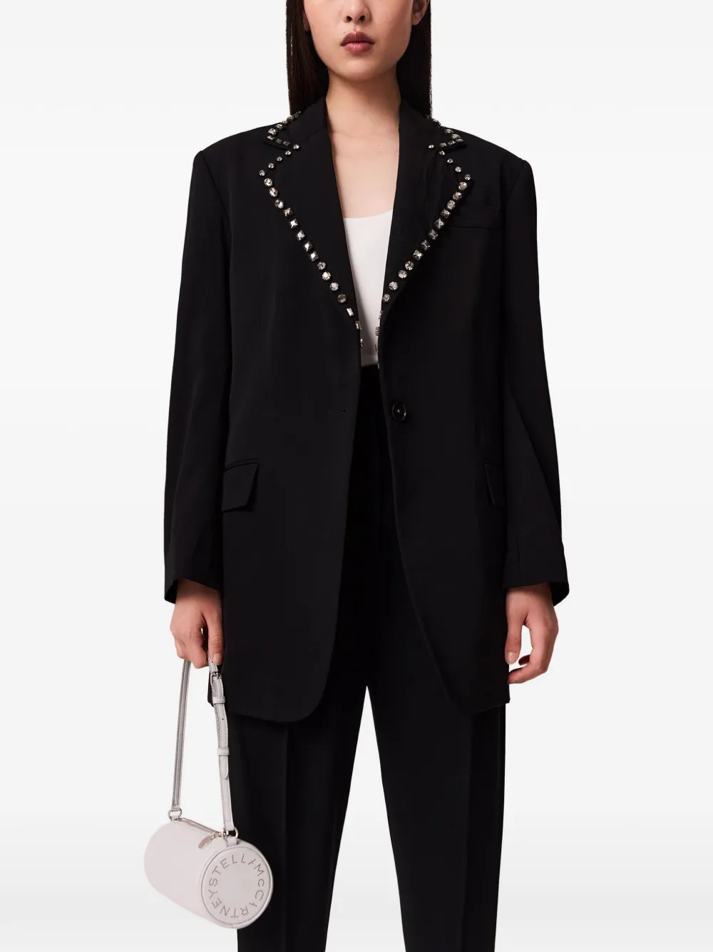 Stella McCartney Blazer verfraaid met kristallen Zwart
