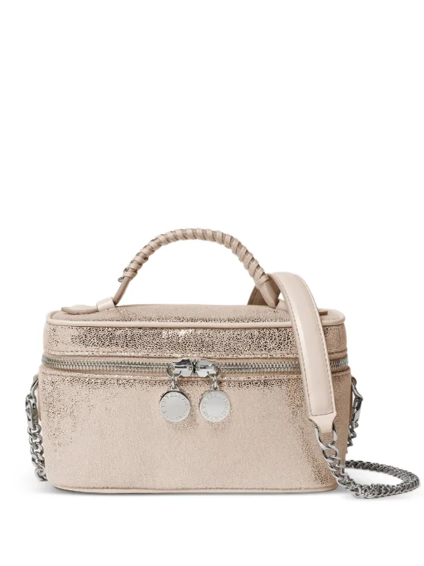 Stella McCartney Falabella Crackle-effect Whipstitch-trim Mini Bag in Pink