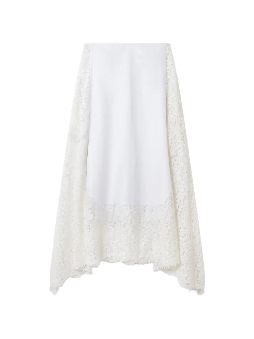 Stella McCartney Gonna con inserti in pizzo - Bianco