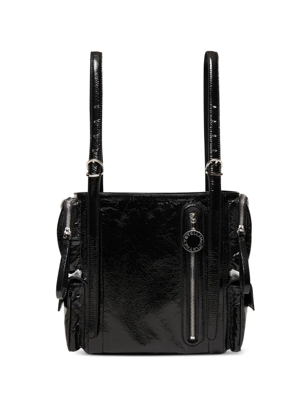 Stella McCartney Borsa tote con tasche - Nero