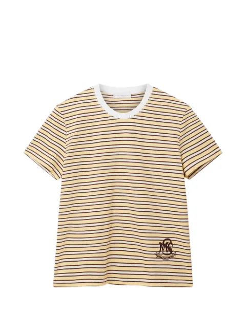 Stella McCartney playera con rayas estampadas y parche del logo