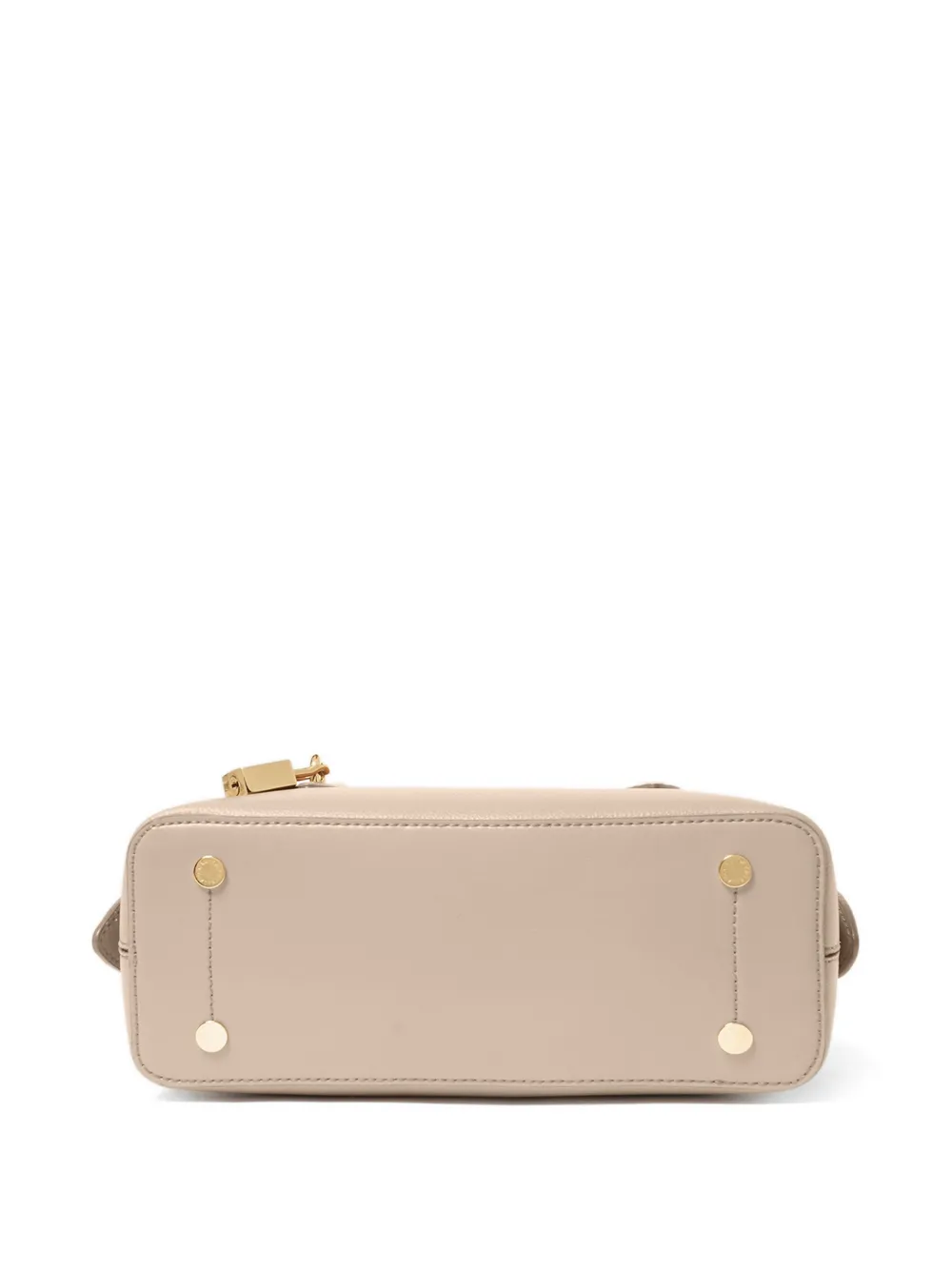 Stella McCartney Shopper met hangslot-detail en textuur Beige