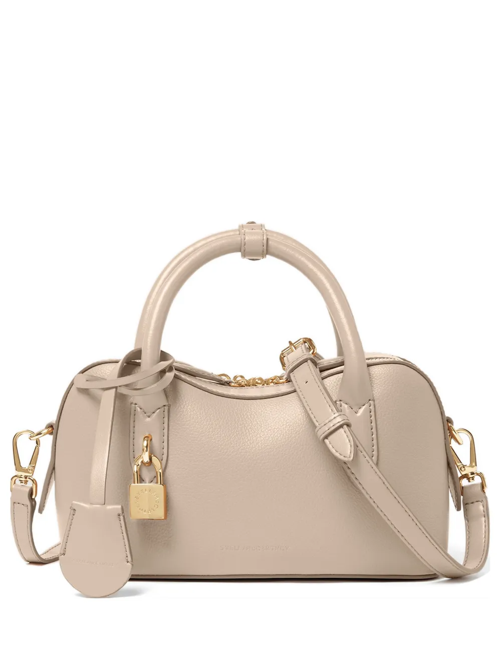 Stella McCartney padlock-detail grained tote bag - Nude
