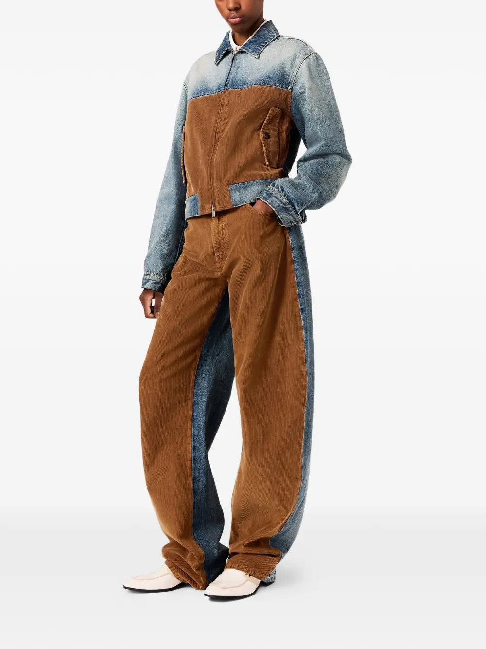  Stella Mccartney Vaqueros Con Panel De Pana - Marrón 