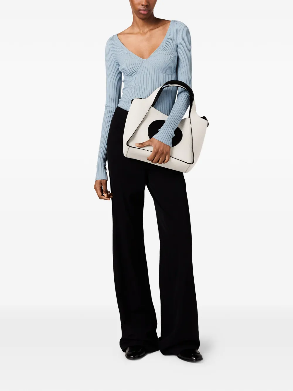 Stella McCartney Top met V-hals Blauw