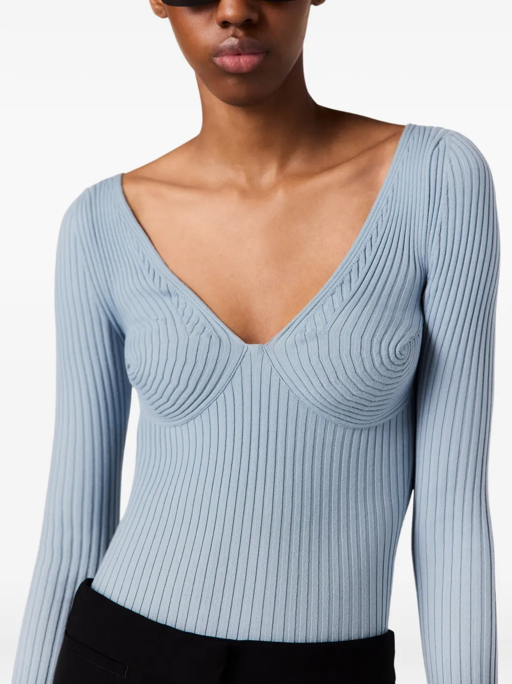 Stella McCartney Top met V-hals Blauw