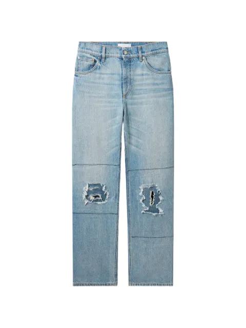 Stella McCartney distressed patch straight jeans