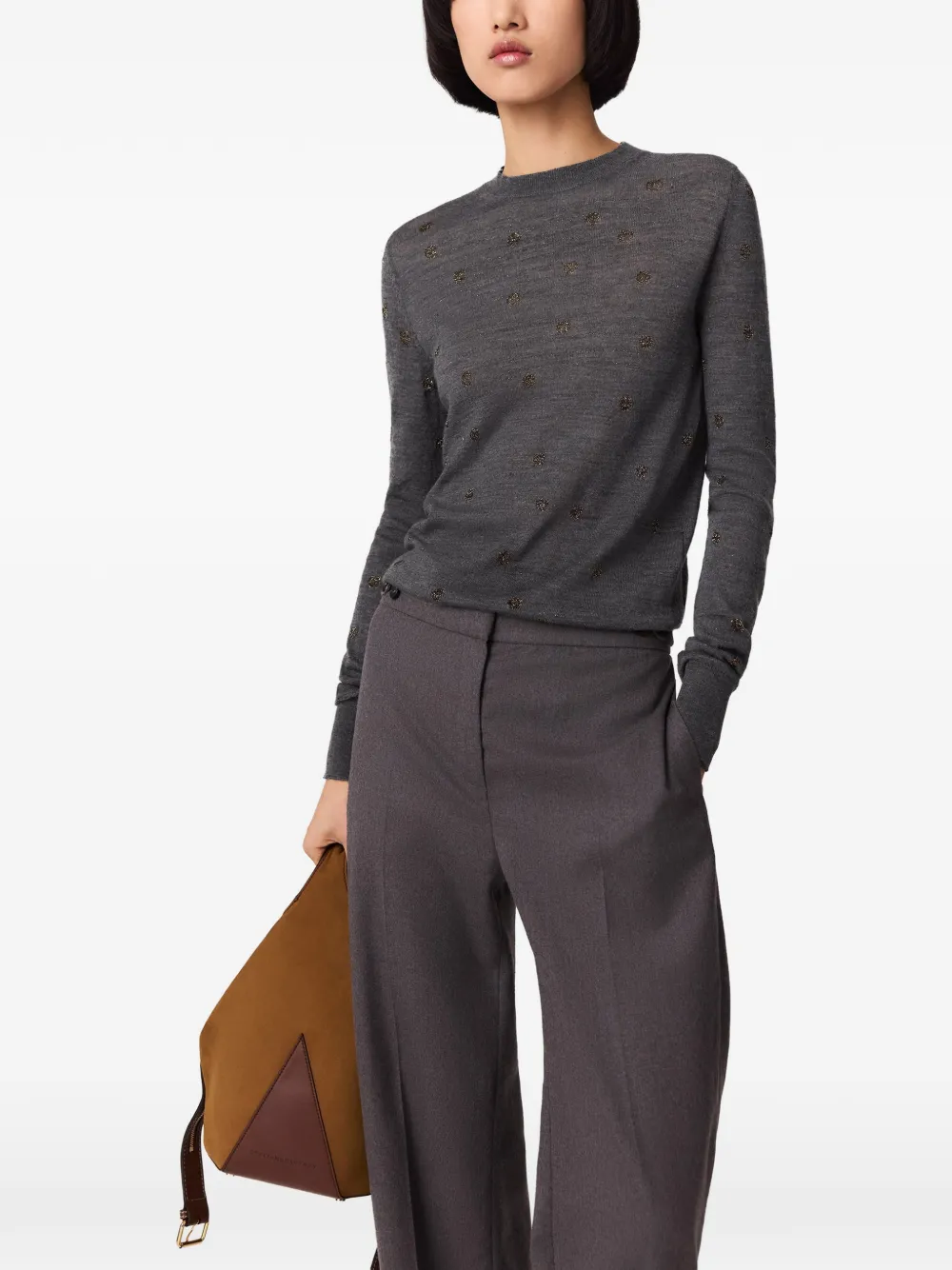 Stella McCartney Trui met geborduurde ster Grijs