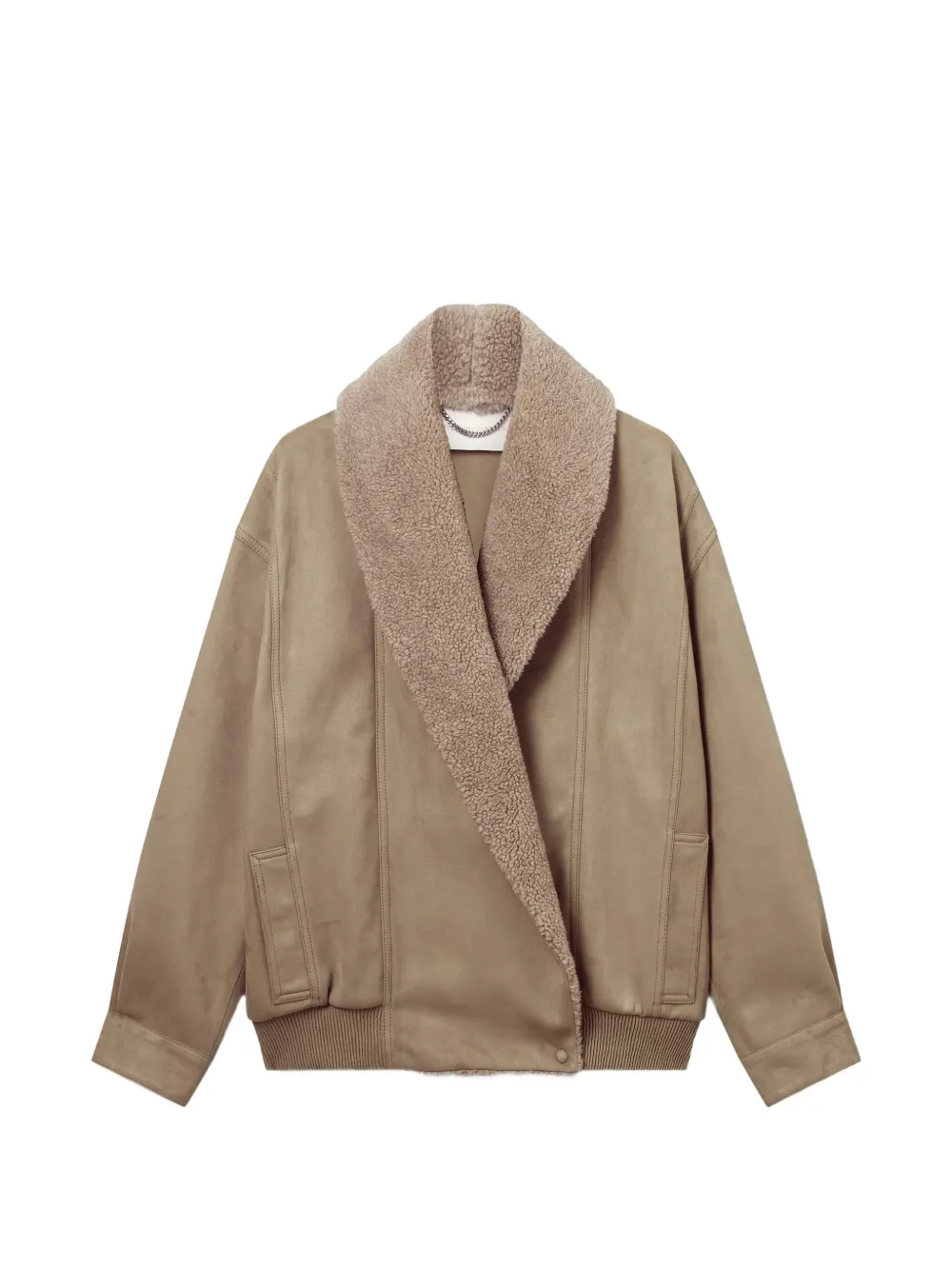 Stella McCartney Giacca con finiture in shearling sintetico - Toni neutri
