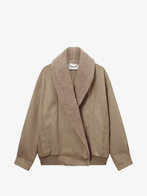 Stella McCartney faux-shearling-trim bomber jacket