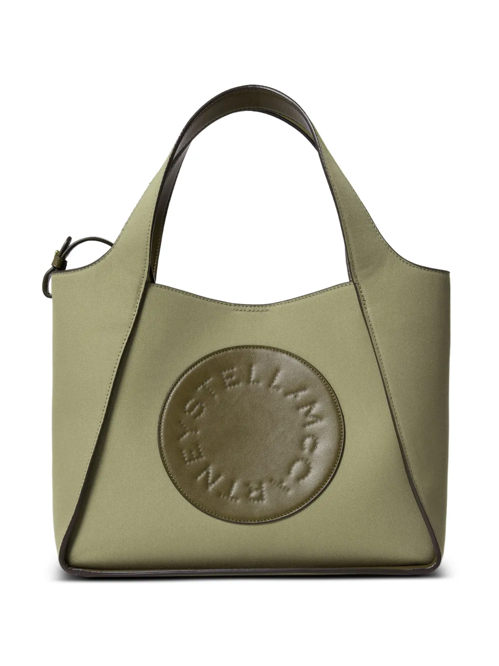 Stella McCartney logo-patch canvas tote bag - Verde