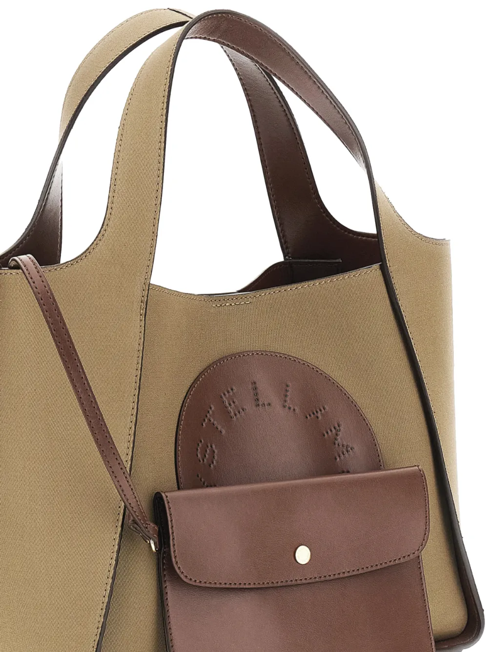 Stella McCartney Crossbody shopper met logo Groen