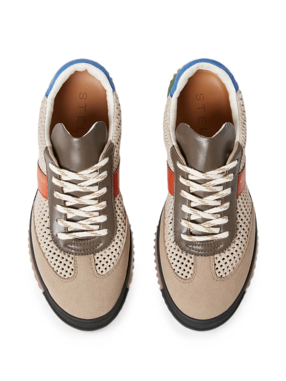 Stella McCartney Sneakers met mesh vlakken Beige