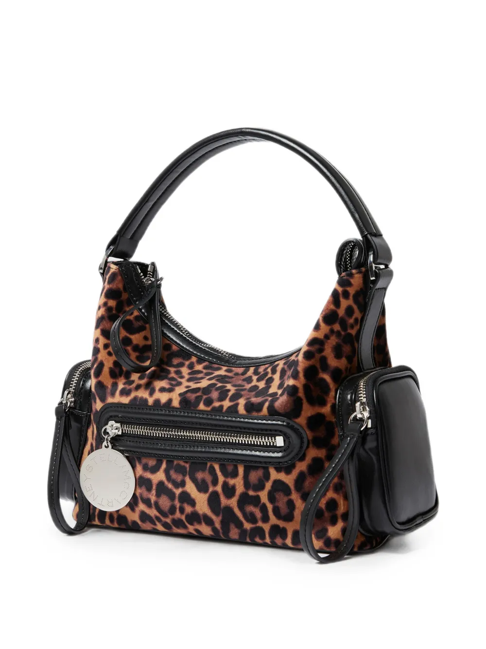 Stella McCartney Schoudertas met luipaard-print en rits Beige