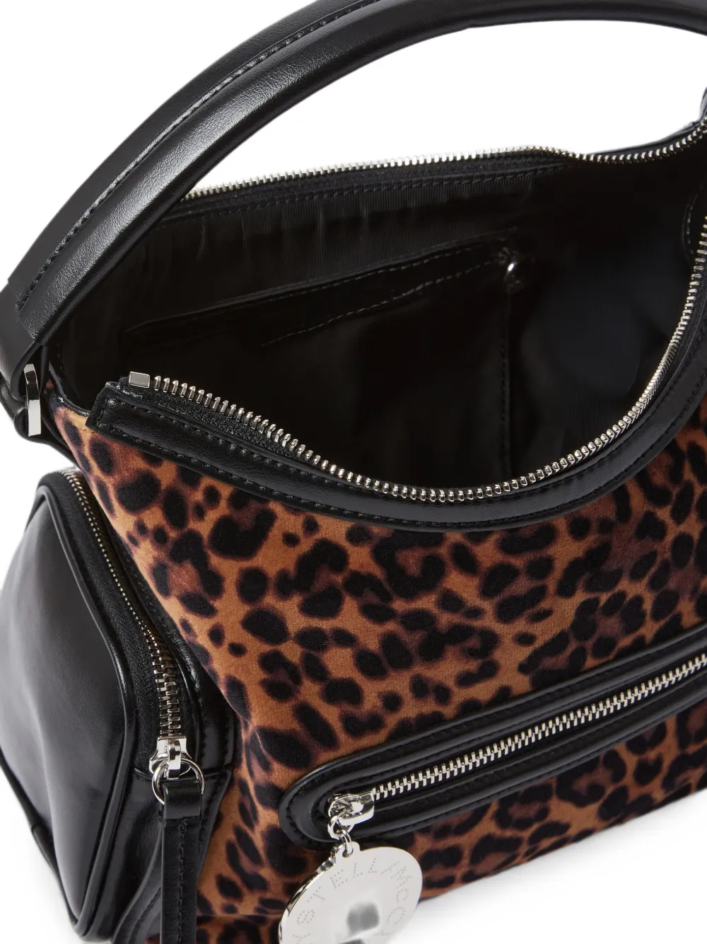 Stella McCartney Schoudertas met luipaard-print en rits Beige